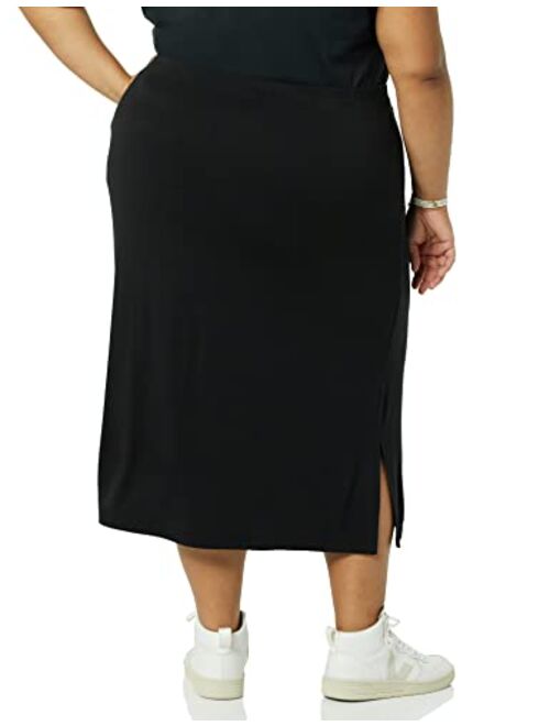 Amazon Essentials Women's Plus Size Knit Midi Skirt