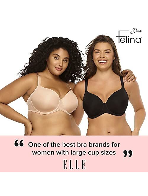 Felina Paramour Marvelous Side Smoothing T-Shirt Bra with Tighter Band Design