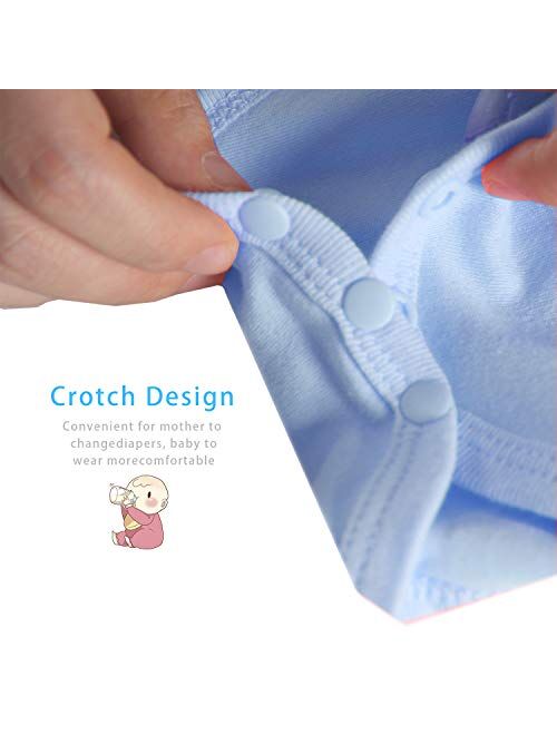 YSCULBUTOL Baby Twins Bodysuits He/She Did It Twin Outfit Girl Romper With Hat Set