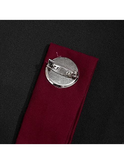 renvena Boys Long Sleeve Slim Fit Dress Shirt with Matching Tie, Lapel Collar Button Down