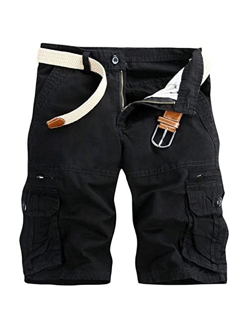 Buy PINKPUM Men's Cargo Shorts Lightweight Multi Pocket Casual Short ...