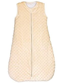 Baby in a Bag Baby Sleeping Bag"Minky Dot" Yellow, 1 TOG Summer Model