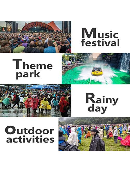 HLKZONE Raincoat for Kids, [2 Pack] EVA Kids Rain Coat Reusable Rain Poncho Jacket for Boys and Girls 6-13 Years Old