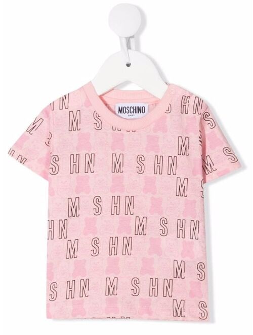 Moschino Kids all-over logo-print T-shirt