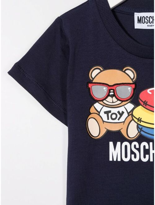 Moschino Kids Teddy-print logo T-shirt