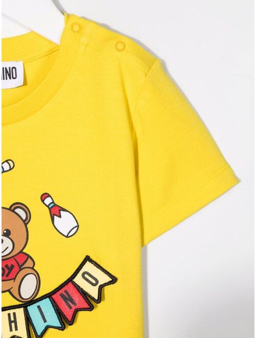 Moschino Kids logo-embroidered short-sleeve T-shirt