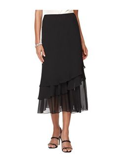 Women's Tea Length Dress Skirt (Petite Regular Plus Sizes)