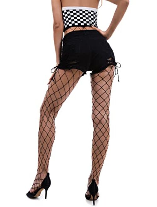 Sexynite Womens Sexy Ripped Hole Denim Shorts Lace Up Jeans Hot Pants Rave Clothes Night Club