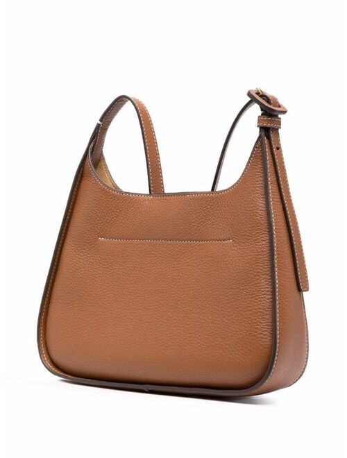 Tory Burch logo-plaque leather shoulder bag