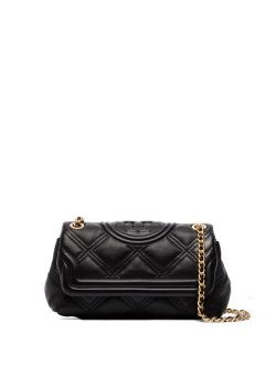 diamond-quilted leather shoulder bag