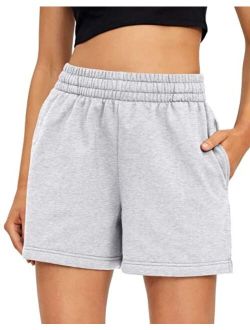 AUTOMET Womens Sweat Shorts Summer Casual High Waisted Athletic Shorts Comfy Lounge Running Shorts Gym Shorts with Pockets