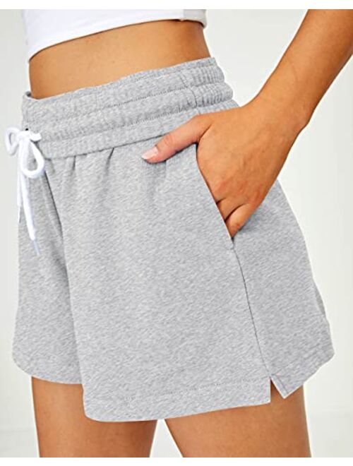 AUTOMET Womens Sweat Shorts Summer Casual High Waisted Athletic Shorts Comfy Lounge Running Shorts Gym Shorts with Pockets