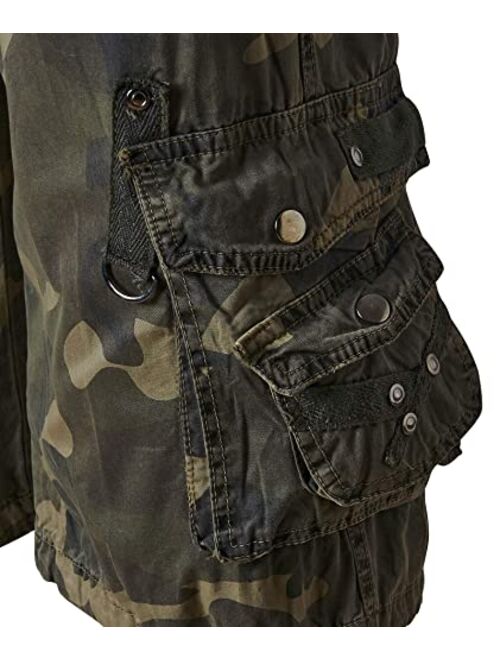 JACKETOWN 11" Mens Cargo Shorts Casual Multi Pockets Relaxed Fit Work Traveling Hiking Shorts