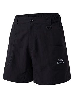 BASSDASH Men's 6" Fishing Shorts UPF 50+ Water Resistant Quick Dry Hiking Cargo Shorts with Multi Pocket FP03M
