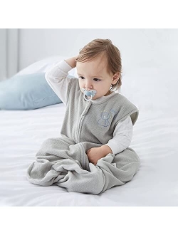 Duomiaomiao Unisex Baby Sleep Sack TOG 1.0, Micro-Fleece All Season Baby Sleeping Bag with Inverted Zipper, Plush Sleeveless Baby Wearable Blanket for Toddler Baby Girls