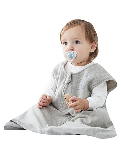 Uniqlo Duomiaomiao Unisex Baby Sleep Sack TOG 1.0, Micro-Fleece All Season Baby Sleeping Bag with Inverted Zipper, Plush Sleeveless Baby Wearable Blanket for Toddler Baby Girls 