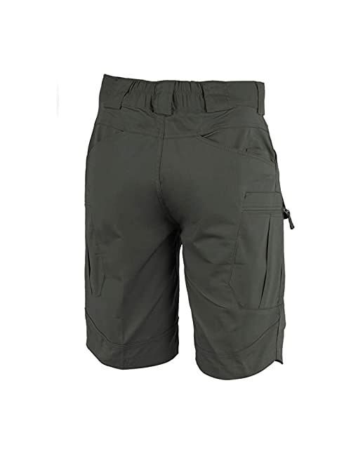 kbndieu Men's Multi Pockets Shorts Zipper Golf Cargo Shorts Drawstring Tactical Summer Shorts Fish Hiking Shorts 5Inch Shorts