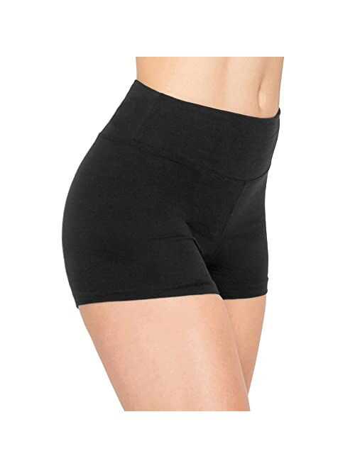 ALWAYS Women Workout Yoga Shorts - Premium Buttery Soft Solid Stretch Cheerleader Running Dance Volleyball Short Pants