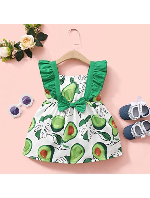 Yixius Twins Bodysuit, Baby Brother Sister Family Matching Outfits Infant Boys Girls Ruffled Sleeve Avocado Romper Summer Clothes