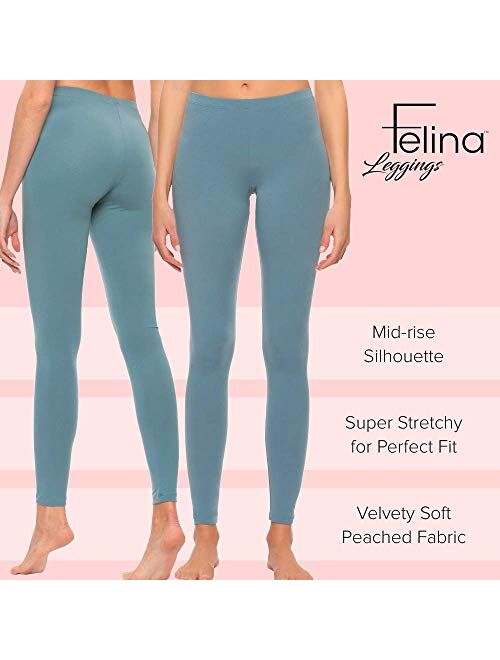 Felina Velvety Super Soft Lightweight Leggings - for Women - Yoga Pants, Workout Clothes