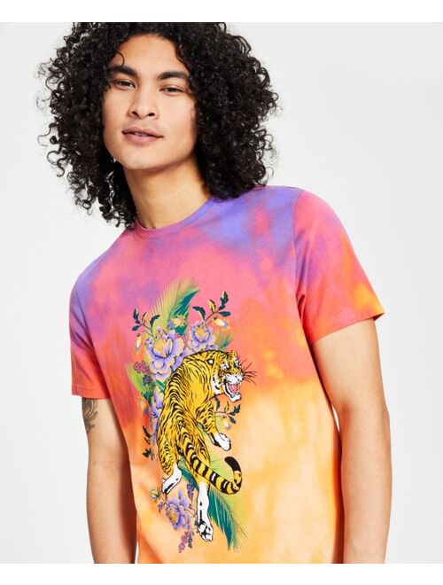 INC International Concepts Men's Ombre Tiger-Print T-Shirt, Created for Macy's