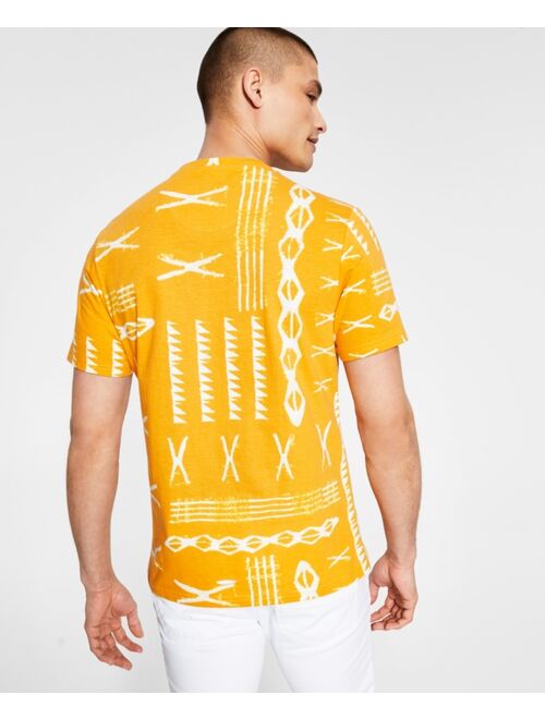 INC International Concepts Men's Abstract Geometric Print T-Shirt, Created for Macy's