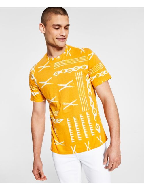 INC International Concepts Men's Abstract Geometric Print T-Shirt, Created for Macy's