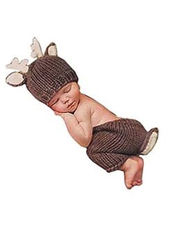 Lppgrace Newborn Baby Boy Girl Photography Props Outfits Lovely Deer Hat Pant
