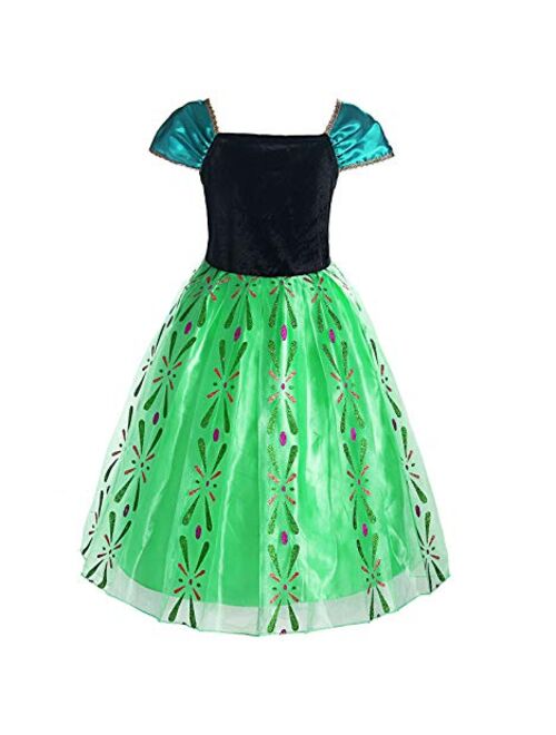 ReliBeauty Girls Princess Costume Dress up, Apple Green