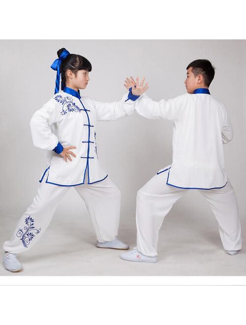 DIDUQIPAO Boy And Girl Oriental Tai Chi Suit Chinese Style Kung Fu Wushu Martial Arts Uniform Performance Jacket Pants Exercise Clothing