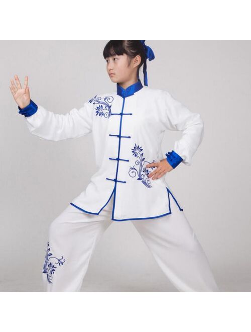 DIDUQIPAO Boy And Girl Oriental Tai Chi Suit Chinese Style Kung Fu Wushu Martial Arts Uniform Performance Jacket Pants Exercise Clothing