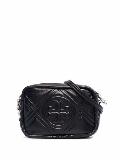 Tory Burch perry bombe embossed-logo quilted camera bag