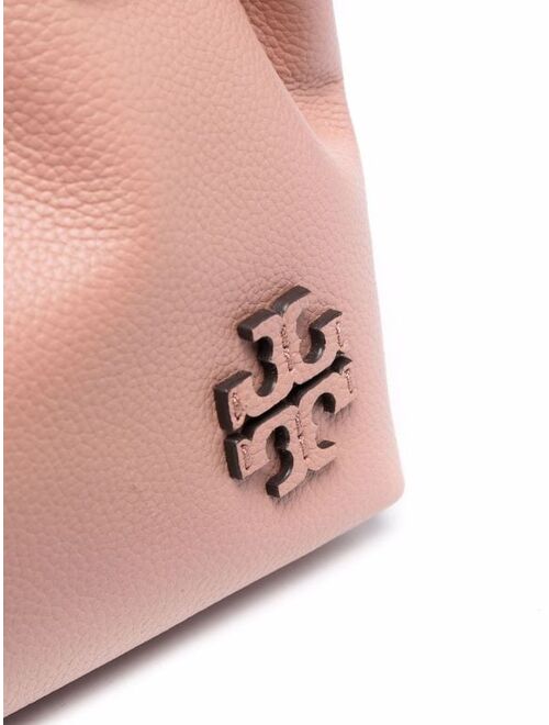 Tory Burch logo-patch leather tote bag