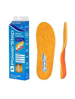 Powerstep PULSE Plus Insole, Running Shoe Insert for Men and Women, Ball of Foot Pain Relief Insoles with Metatarsal Support