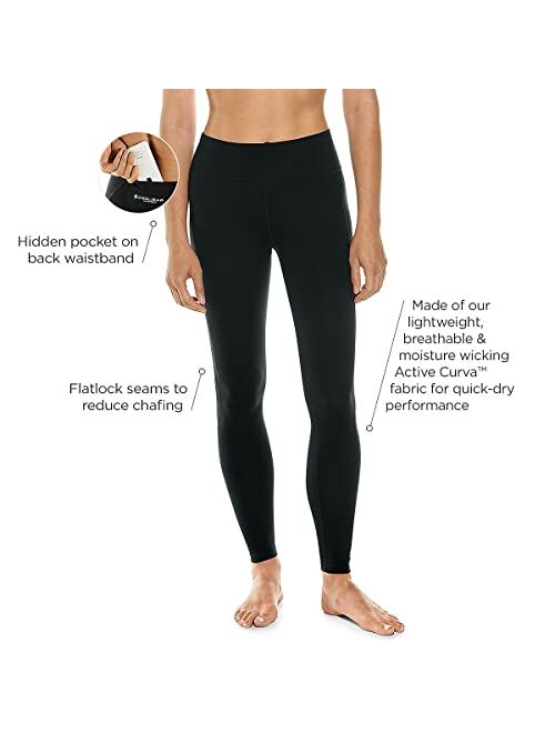 Coolibar UPF 50+ Women's High-Rise Asana Yoga Leggings - Sun Protective