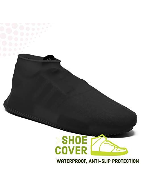 BOVAI - Waterproof Shoe Covers Reusable Rain Shoe Cover Silicone Magic Shoe Running Cover Work Rubber Protector