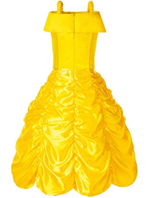 Funna Princess Costume Layered Dress Off Shoulder for Girls Dress Up with Accessories