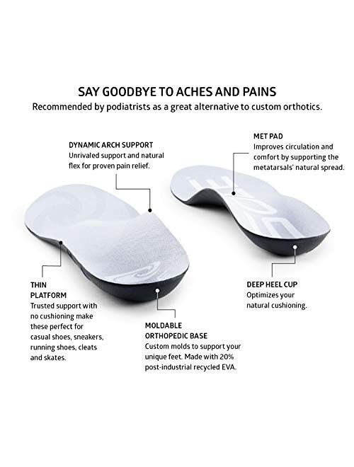 SOLE Active Thin Shoe Insoles with Metatarsal Pads - Multiple Sizes