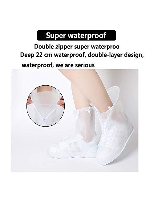 Fnytery Reusable PVC Waterproof Shoe Cover, Transparent Rain and Snow Waterproof Shoe Cover, Suitable for Children, Men and Women