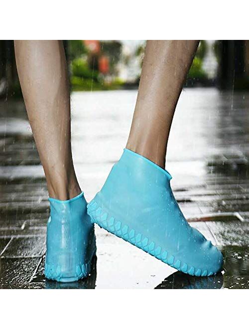 LESOVI Shoe Covers Silicone Waterproof - Men/Women Covers for Shoes - Waterproof Shoe Covers - Home/Carpet/Reusable/Outdoor/Walking/Boot -Reusable Non Slip Grip -Durable
