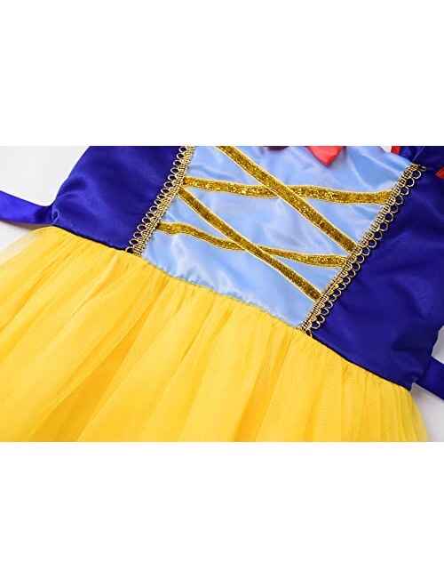 ReliBeauty Girls Elastic Waist Backless Princess Dress Costume