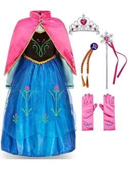 Funna Princess Costume for Toddler Girls Fancy Dress Party with Accessories