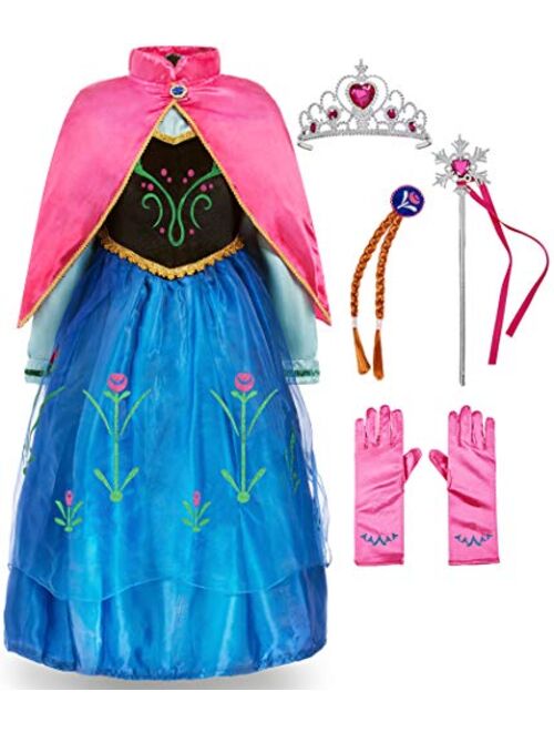 Funna Princess Costume for Toddler Girls Fancy Dress Party with Accessories