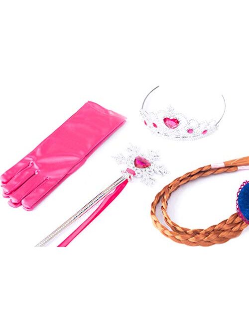 Funna Princess Costume for Toddler Girls Fancy Dress Party with Accessories