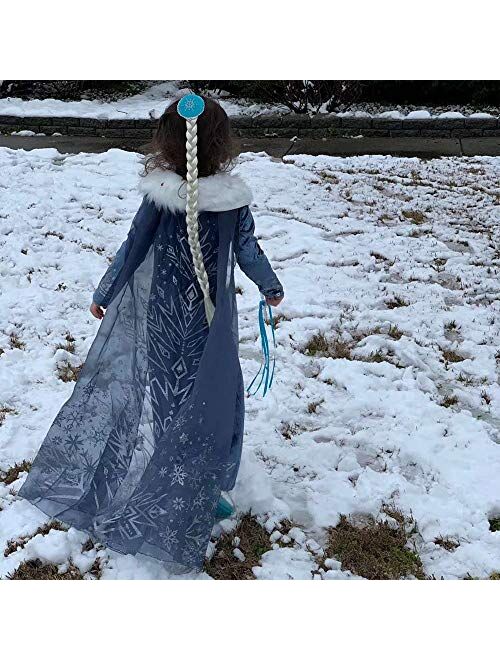 VBY Snow Princess Costume Girls Halloween CosplayFancy Dress QueenChristmasBirthday Party Dress 3-8Y