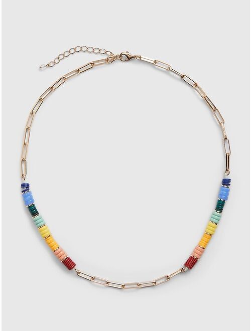 Gap Rainbow Chain Link Necklace