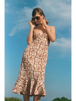 Hutch Floral Slim Midi Dress