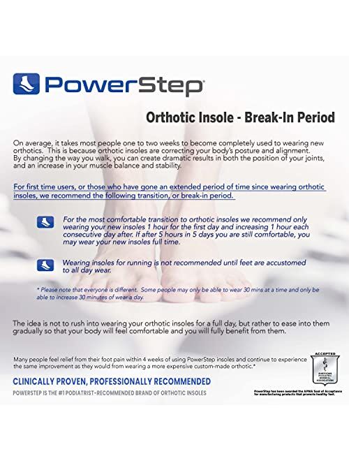 Powerstep Pinnacle Plus Met Insoles, Neutral Arch Support, Metatarsalgia, Morton's Neuroma, Ball of Foot Pain Relief