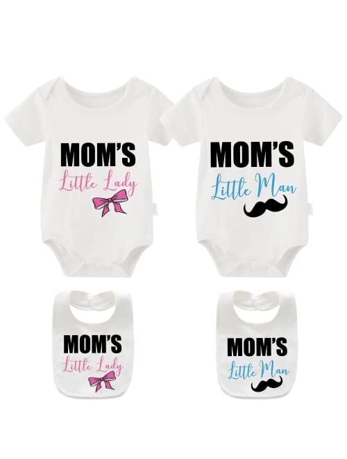 YSCULBUTOL Baby Twins Bodysuit I Love My Mimi Cute Baby Clothes Baby Shower Outfit Baby Girl Christmas Clothes