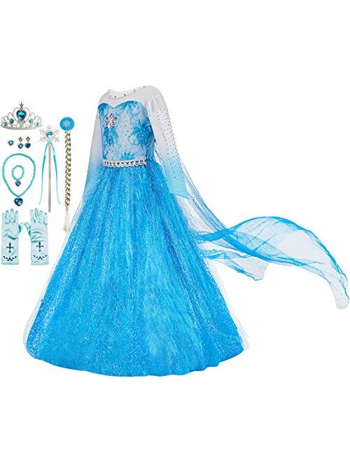 Funna Costume for Girls Princess Dress Up Costume Cosplay Fancy Party with Accessories
